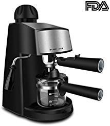 Espresso Machine 3.5 Bar 4 Cup Espresso Maker Cappuccino Machine with Steam Milk Frother and Carafe