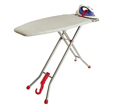 Ironmatik Space Saver Ironing Board 44" X 15" Usage Area (board Length 35") Full Length 62" Easy Storage, Adjustable Heigth, Heat Resistant Silicone Tray, Padded Top.