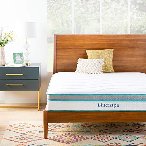 Linenspa 10 Inch Memory Foam and Innerspring Hybrid Mattress - Medium Feel - Twin XL