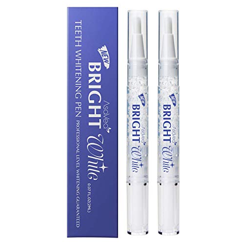 Asavea Teeth Whitening Pen (2 Pack), 20 Times Uses, Effective, Painless, No Sensitivity, Travel Friendly, Easy To Use, Beautiful White Smile, Natural Mint Flavor