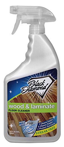 Black Diamond Stoneworks Wood & Laminate Floor Cleaner: For Hardwood, Real, Natural & Engineered Flooring, Biodegradable Safe For Cleaning All Floors. 1 Quart