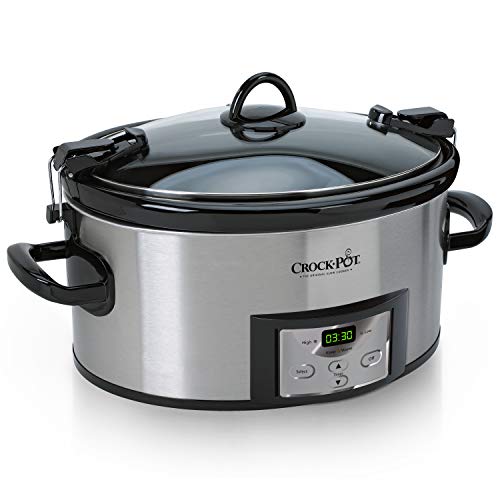 Crock Pot Sccpvl610 S A 6 Quart Cook & Carry Programmable Slow Cooker With Digital Timer, Stainless Steel