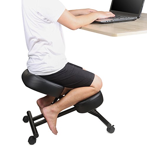 Dragonn Ergonomic Kneeling Chair, Adjustable Stool For Home And Office Improve Your Posture With An Angled Seat Thick Comfortable Cushions