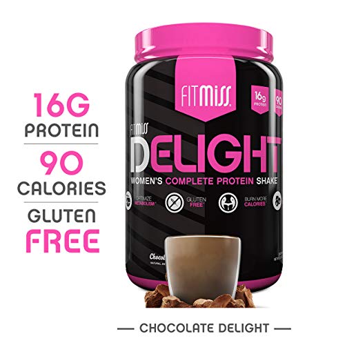 Fitmiss Delight Protein Powder, Healthy Nutritional Shake For Women, Whey Protein, Fruits, Vegetables And Digestive Enzymes, Support Weight Loss And Lean Muscle Mass, Chocolate, 2 Pound