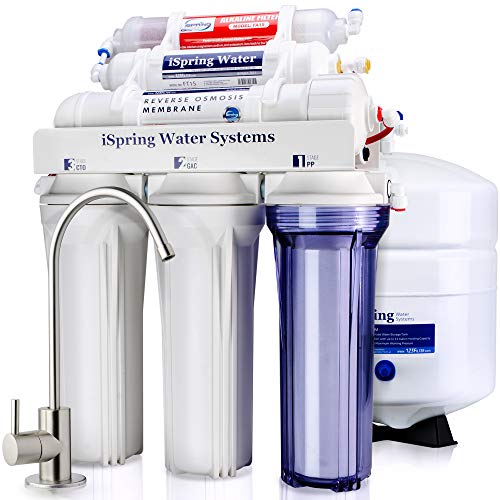 Ispring Rcc7ak 6 Stage Superb Taste High Capacity Under Sink Reverse Osmosis Drinking Water Filter System With Alkaline Remineralization Natural Ph