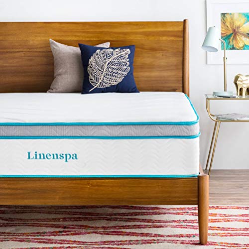 Linenspa 12 Inch Gel Memory Foam Hybrid Mattress Ultra Plush Individually Encased Coils Sleeps Cooler Than Regular Memory Foam Edge Support Quilted Foam Cover Queen