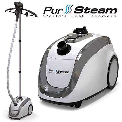 Pursteam 2019 Official Partner Of Fashion Full Size Steamer For Clothes, Garments, Fabric Professional Heavy Duty 4 Steam Levels Producing Perfect Continuous Steam