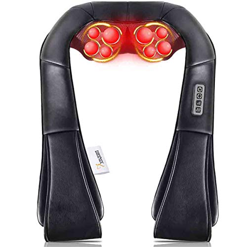 Shiatsu Neck And Back Massager With Heat, Viktor Jurgen Deep Tissue Kneading Sports Recovery Massagers For Neck, Back, Shoulders, Foot, Relaxation Gifts For Him,her,women,men