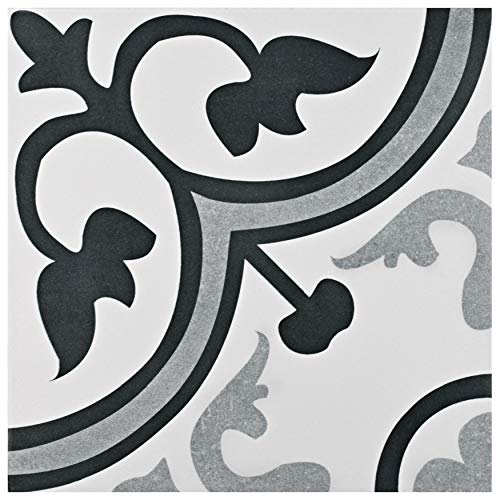 Somertile Fcg12amb Canton Ceramic Floor And Wall Tile, 12.38" X 12.38, Pack Of 10