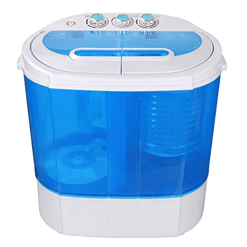 Super Deal Portable Compact Washing Machine, Mini Twin Tub Washing Machine W/washer&spinner, Gravity Drain Pump And Drain Hose