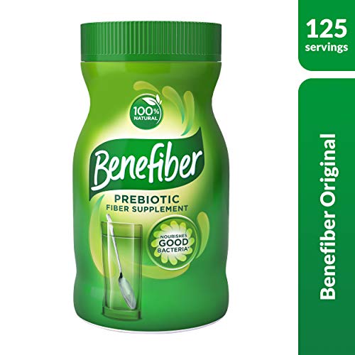 Benefiber Daily Prebiotic Dietary Fiber Supplement Powder For Digestive Health, 100% Natural, Clear And Taste Free, 125 Servings Of Fiber Powder, 17.6 Oz.