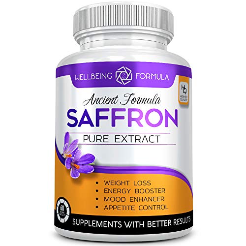 Pure Saffron Extract For Healthy Weight Loss Natural Appetite Suppression Pills Mood Booster Anti Anxiety Saffron Supplement For Depression Hunger Suppressant For Women And Men Saffron Capsules