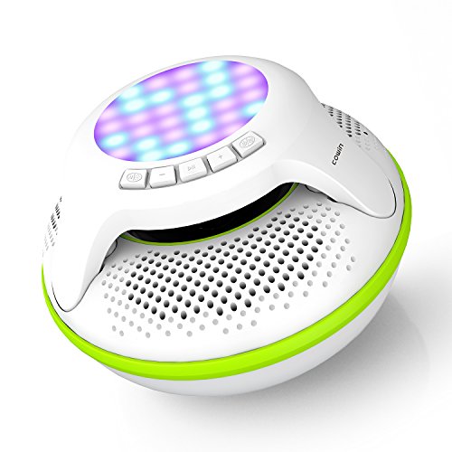 Cowin Swimmer Ipx7 Floating Waterproof Bluetooth Speakers Portable Wireless Shower Speaker With 10w Deep Bass And Colorful Led Light For Swimming Pool Party Travel Home