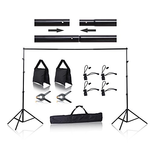 Emart 8.5 X 10 Ft Photo Backdrop Stand, Adjustable Photography Muslin Background Support System Stand For Photo Video Studio