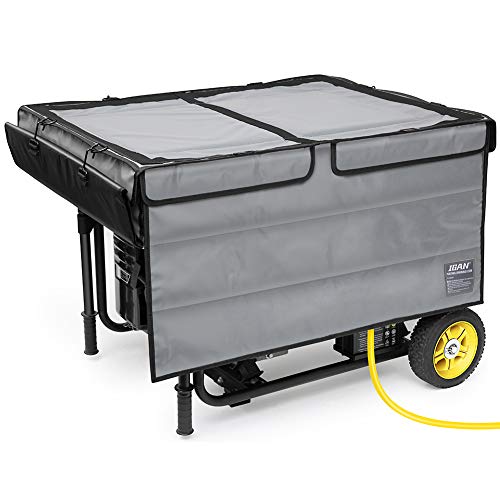Igan Generator Tent Running Cover, Ultra Heavy Duty Tarpaulin Enclosure, Portable All Weather Generator Rain Shelter For Most 3500w 12000w Generators, Gray 1