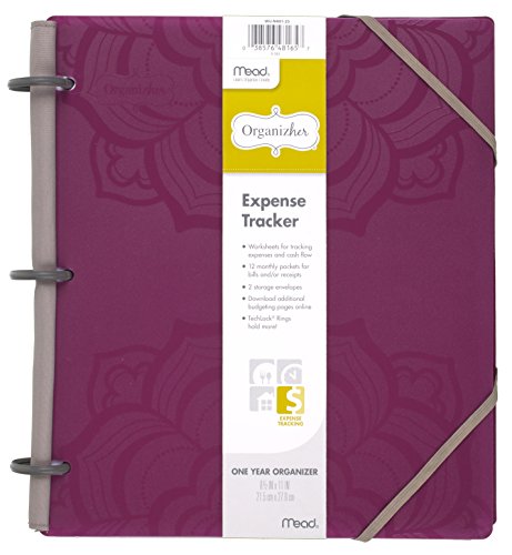 Mead Organizher Expense Tracker, Budget Planner, Bill Organizer, 8 1/2" X 11", Poly, Purple (64047)