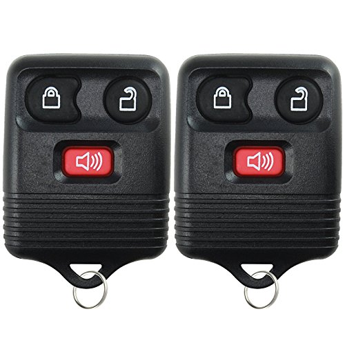 2 Replacement Keyless Entry Remote Control Key Fob Clicker Transmitter 3 Button Black