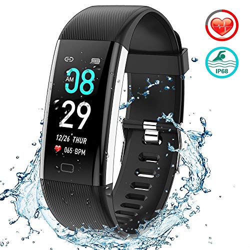 Ancwear Fitness Tracker Watch, F07 Activity Tracker Health Exercise Watch With Heart Rate Monitor Waterproof Ip68 Smart Fitness Band With Sleep Monitor, Step Counter Pedometer Watch For Men Women Kids