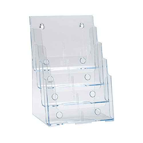 Azar 252376 Four Tier Four Pocket Letter Sized Brochure Holder