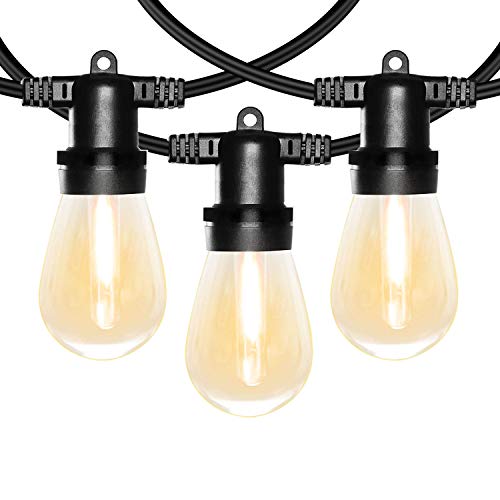 Banord 102ft Dimmable Led Outdoor String Lights, 34 Hanging Sockets With 35 X Shatterproof Led Bulb Party Lights, Waterproof Vintage Ambiance Patio Lights String For Wedding,gatherings