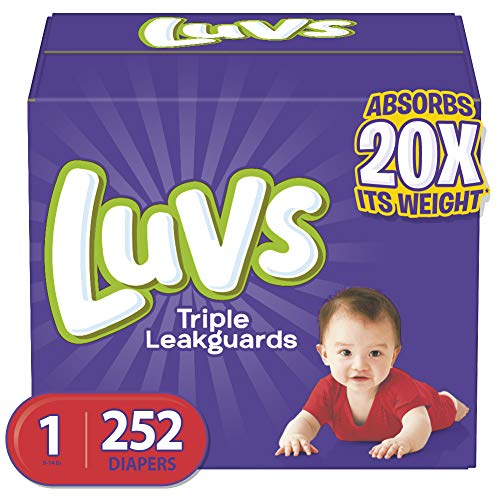 Diapers Newborn / Size 1 (8 14 Lb), 252 Count Luvs Ultra Leakguards Disposable Baby Diapers, One Month Supply (packaging May Vary)