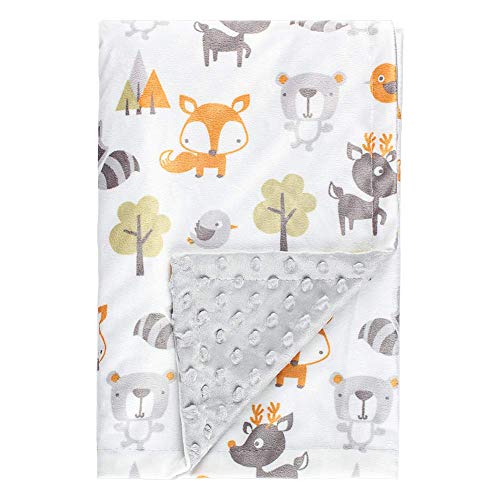 Fox Baby Blanket Boys Soft Minky Baby Blanket Fleece Baby Girl Security Fox Blanket Plush Dot Toddler Baby Newborn Blanket Woodland For Nursery Stroller Crib Receiving Blanket Infant Unisex