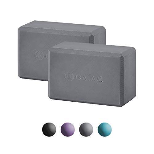 Gaiam Essentials Yoga Block (set Of 2) Supportive Latex Free Eva Foam Soft Non Slip Surface For Yoga, Pilates, Meditation