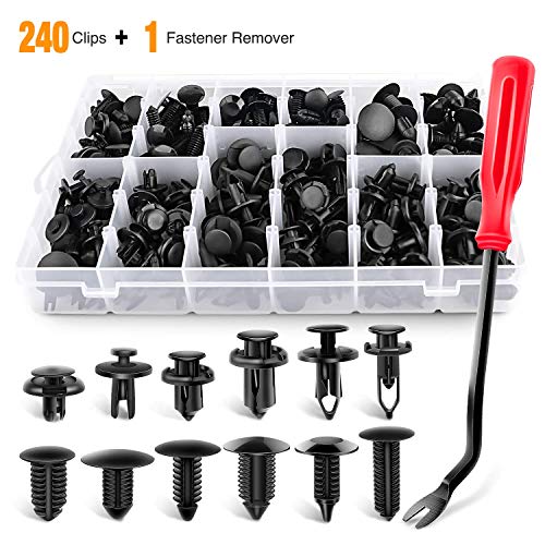 Gooacc 240pcs Bumper Retainer Clips Car Plastic Rivets Fasteners Push Retainer Kit Most Popular Sizes Auto Push Pin Rivets Set Door Trim Panel Fender Clips For Gm Ford Toyota Honda Chrysler