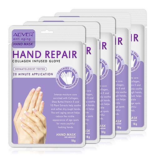 Hand Peel Mask, (5 Pack) Moisturizing Gloves,moisturizing Natural Therapy Gloves,exfoliating Hand Peeling Mask For Dry Hands, Repair Rough Skin For Men Women