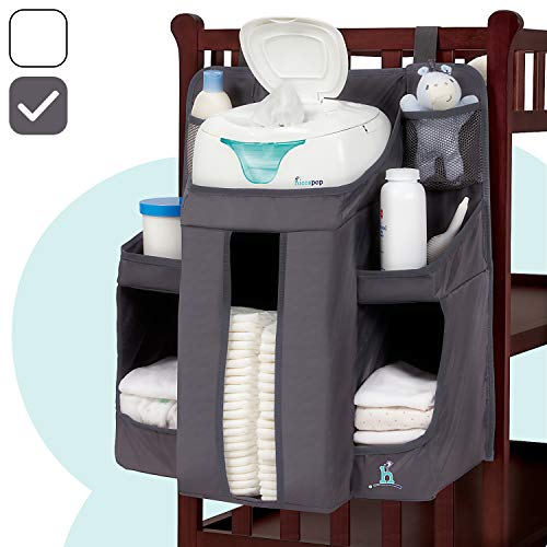 Hiccapop Nursery Organizer And Baby Diaper Caddy | Hanging Diaper Organization Storage For Baby Essentials | Hang On Crib, Changing Table Or Wall