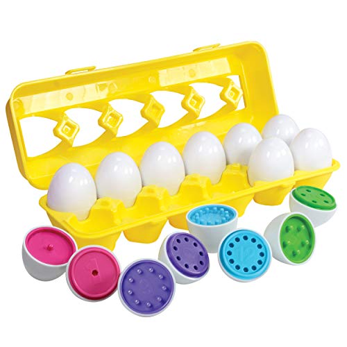 Kidzlane Color Matching Egg Set Toddler Toys Educational Color & Number Recognition Skills Learning Toy Easter Eggs
