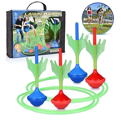 Lawn Darts Game Glow In The Dark, Outdoor Backyard Toy For Kids & Adults | Fun For The Entire Family | Work On Your Aim & Accuracy While Having A Blast