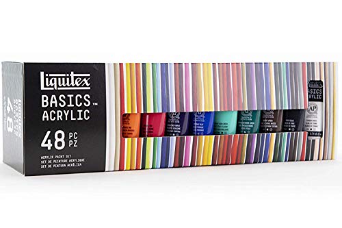 Liquitex Basics 48 Tube Acrylic Paint Set, 22ml