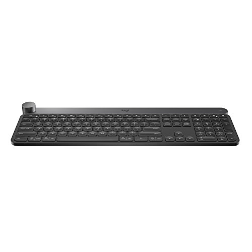 Logitech Craft Advanced Wireless Keyboard With Creative Input Dial And Backlit Keys, Dark Grey And Aluminum
