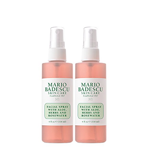Mario Badescu Facial Spray With Aloe, Herbs & Rosewater, 4 Fl Oz (pack Of 2)