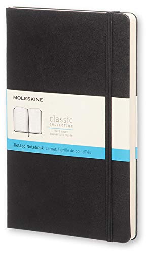 Moleskine Classic Notebook, Hard Cover, Large (5" X 8.25") Dotted, Black, 240 Pages
