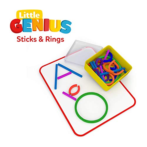 Osmo Little Genius Sticks & Rings Includes 2 Games Abcs & Squiggle Magic Ages 3 5 Letter Formation, Fine Motor Skills, Problem Solving For Ipad Or Fire Tablet (osmo Base Required)