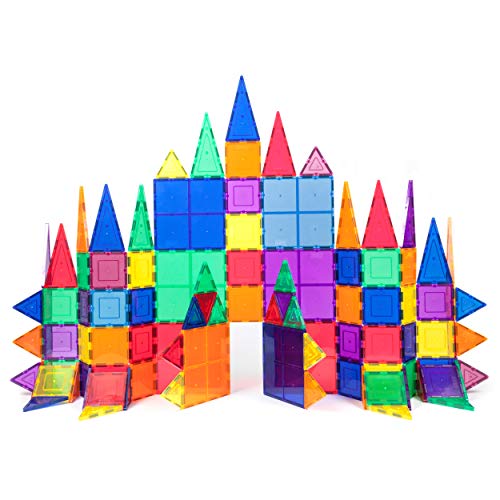 Picassotiles 100 Piece Set 100pcs Magnet Building Tiles Clear Magnetic 3d Building Blocks Construction Playboards, Creativity Beyond Imagination, Inspirational, Recreational, Educational Conventional