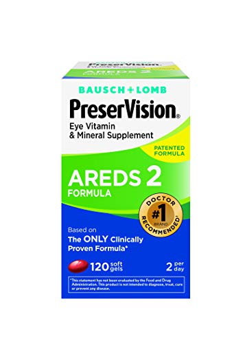 Preservision Areds 2 Vitamin & Mineral Supplement 120 Count Soft Gels, Packaging May Vary