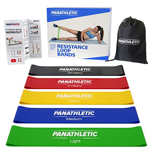 Resistance Loop Bands/exercise Bands/fitness Bands, Set Of 5, With Exercise Guide, Ebook And Carry Bag 5x Power Body Workout Band For Legs And Butt, Yoga, Crossfit, Strength Training, Pilates