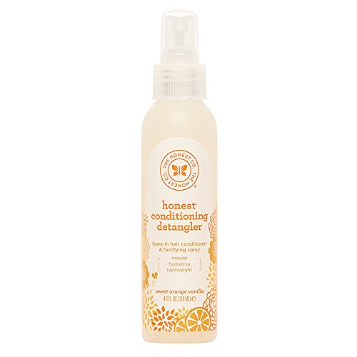 The Honest Company Sweet Orange Vanilla Conditioning Detangler Spray | Lightweight Leave In Conditioner & Fortifying Spray | Paraben & Synthetic Fragrance Free | Plant Based | Vegan | 4 Fl. Oz.