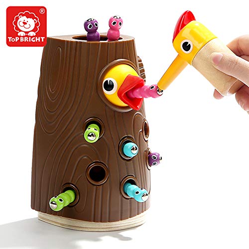 Top Bright Magnetic Toddler Toy Game Set, Fine Motor Skill Preschool Toys, Pretend Play For Girl And Boy 2 Years Old, Catching And Feeding Game