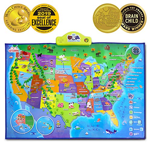 Best Learning I Poster My Usa Interactive Map Educational Talking Toy For Kids Of Ages 5 To 12 Years