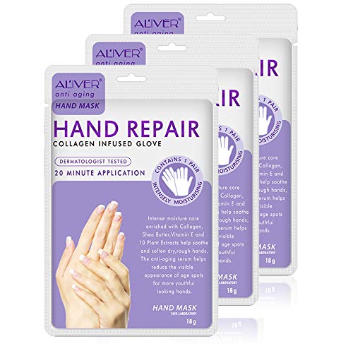 Moisturizing Hand Mask Gloves 3 Pack, Hand Mask Spa Gloves Moisture Enhancing Gloves For Dry Hands,repair Rough Damage Skin For Women & Men