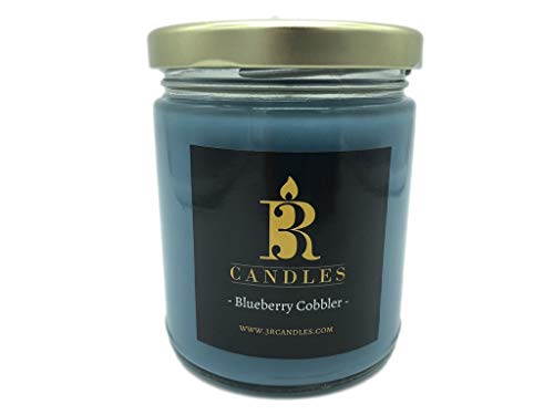 3r Candles Blueberry Cobbler Scented Jar Candle Soy/paraffin Wax Best Fall Season Home Decor Gifts For Women Birthday & Christmas Essential Gift Ideas For Friend With Vanilla & Sugar Oils