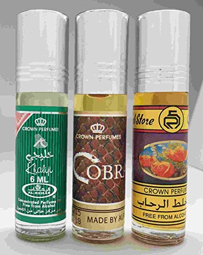 Alrehab Perfume Best Seller Set # 27: Platinum, Al Nourus For Women, Al Rehab Grapes