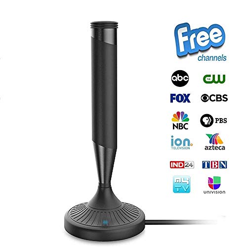Amplified Hd Digital Indoor Smart Tv Antenna – 100 120 Miles Range Support 4k 1080p And Older Tv's Powerful Hdtv Best Amplifier Signal Booster – 9.8ft Coax Cable/usb Power Adapter