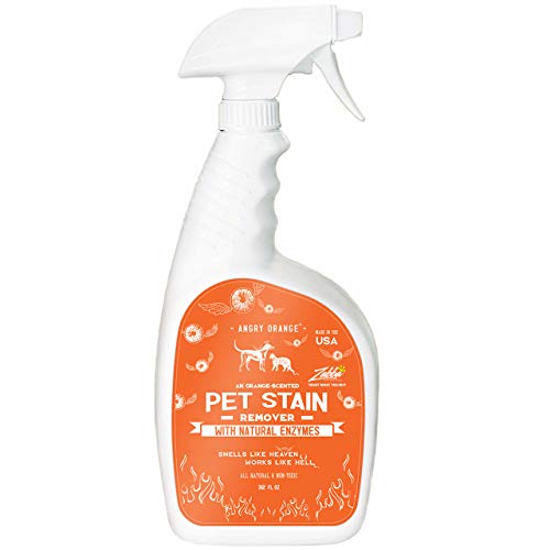 Angry Orange Best Enzyme Pet Odor Eliminator And Stain Remover To Destroy Cat And Dog Urine 32oz Spray Bottle New Fresh Citrus Scent