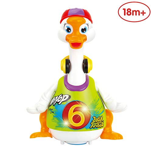Aniki Toys Dancing Hip Hop Swing Goose With Light/music, Language Learning, Emotional Communication Trainning, Best Early Education Toy For 18 Months+ Baby Toddler