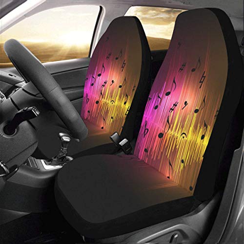 Artsadd Music Equalizer Waves Car Seat Covers (set Of 2) Best Automobile Seats Protector